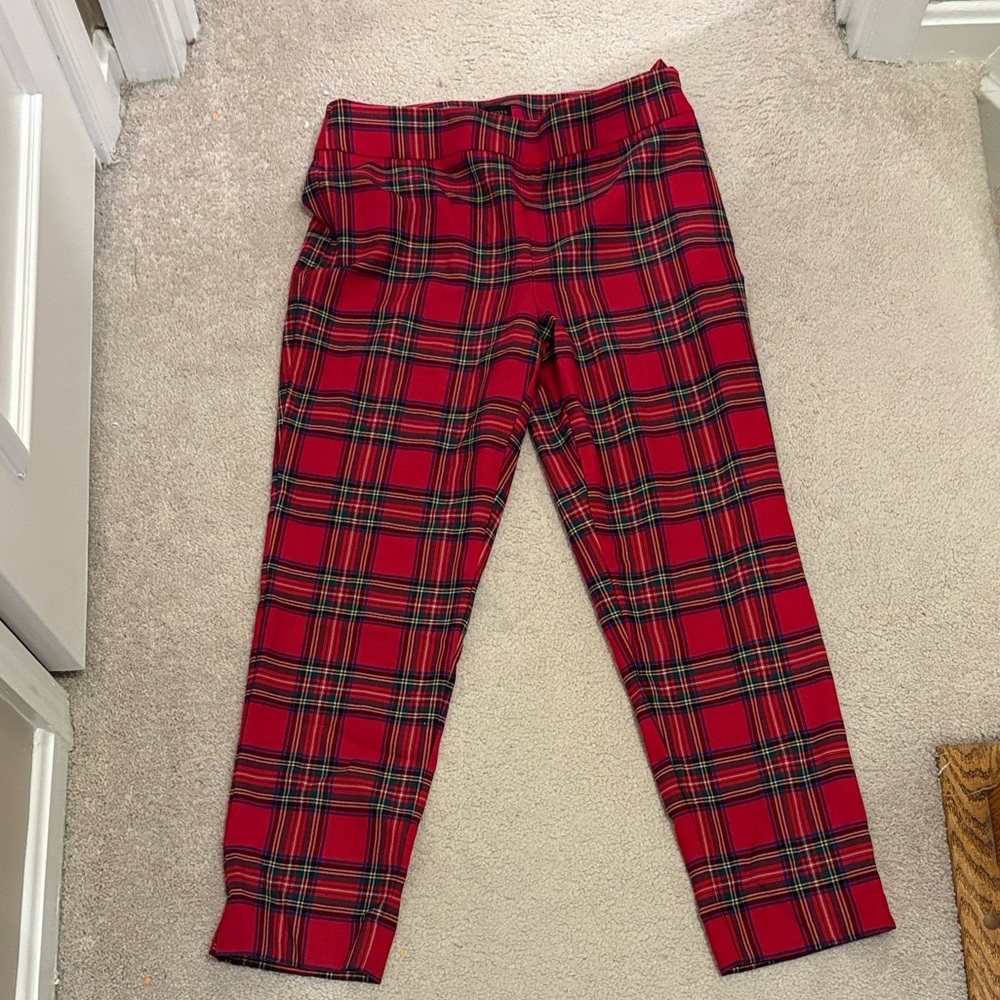 Talbots Red Plaid Pants